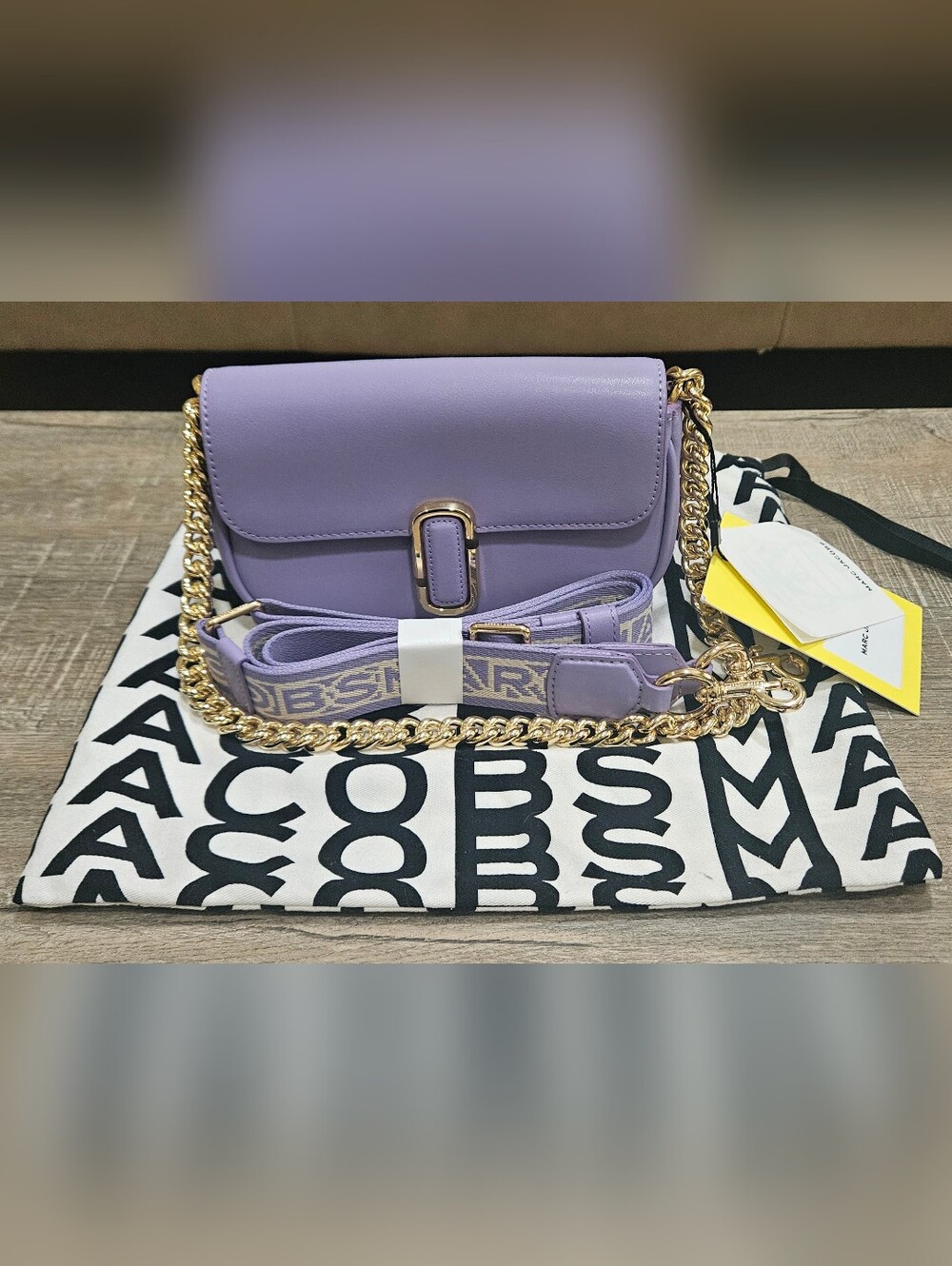 Marc Jacobs The J Marc Mini Shoulder Bag (Lavender/Gold) - Picture 4 of 16